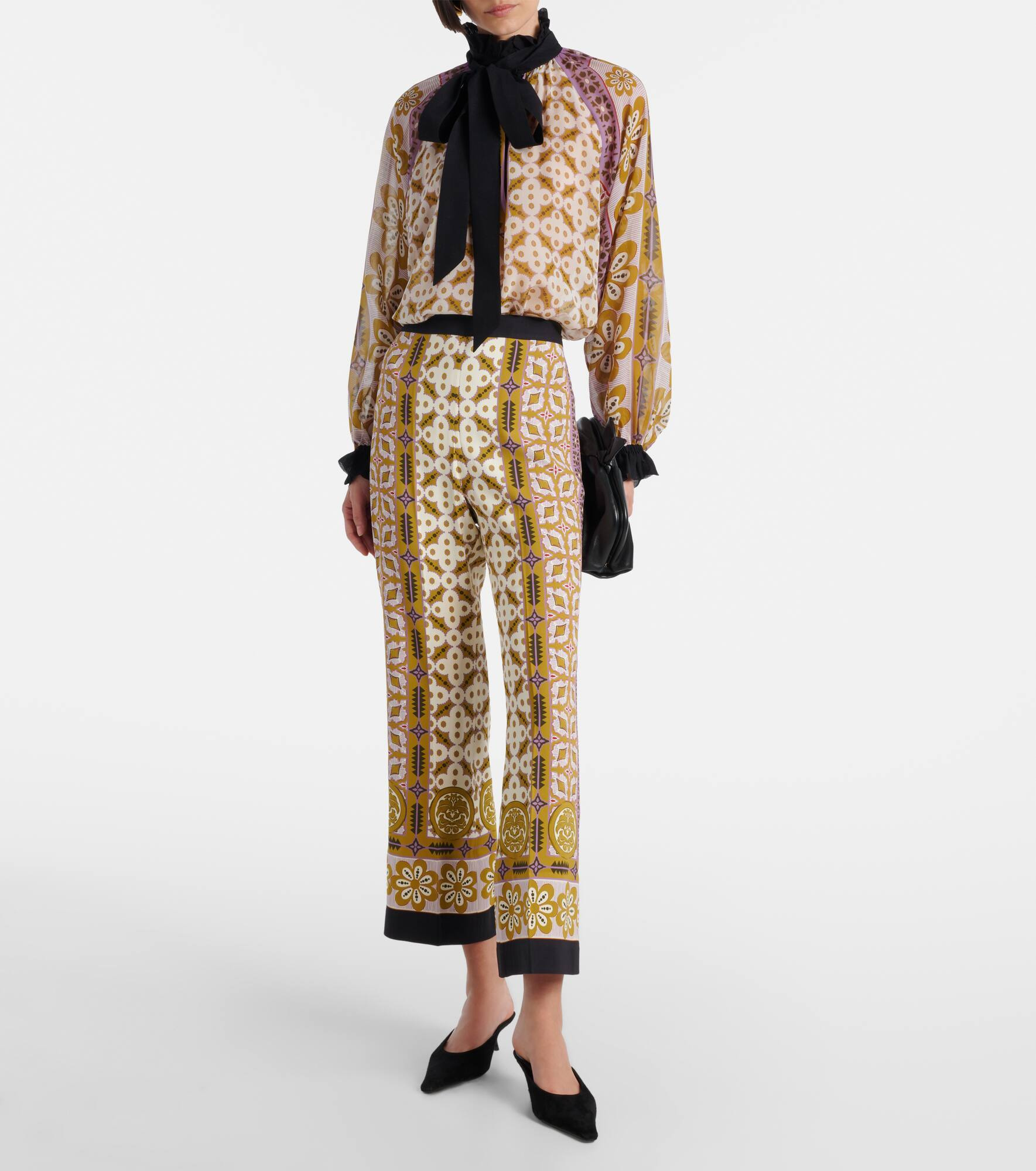 Printed straight pants - 2