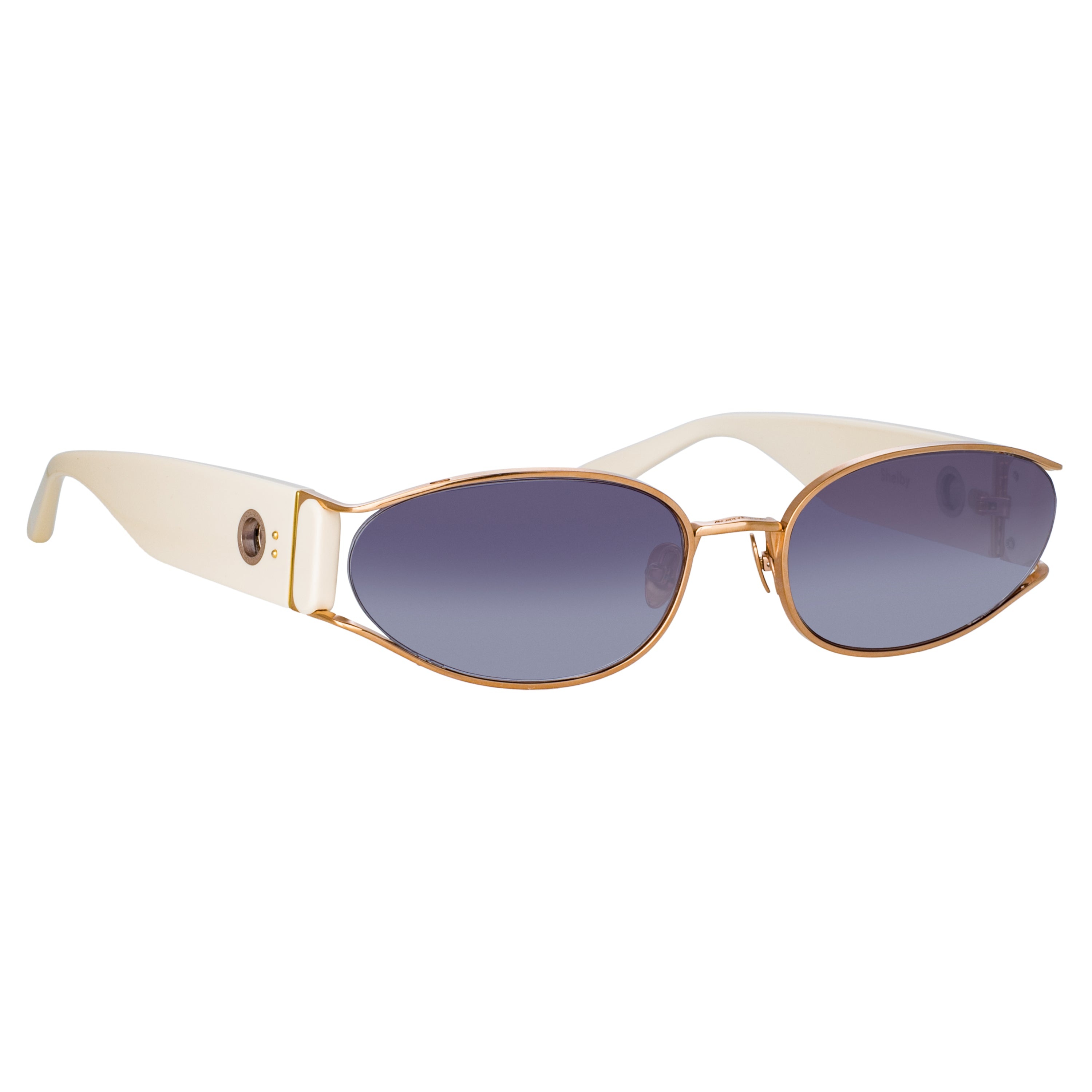 SHELBY CAT EYE SUNGLASSES IN CREAM - 2