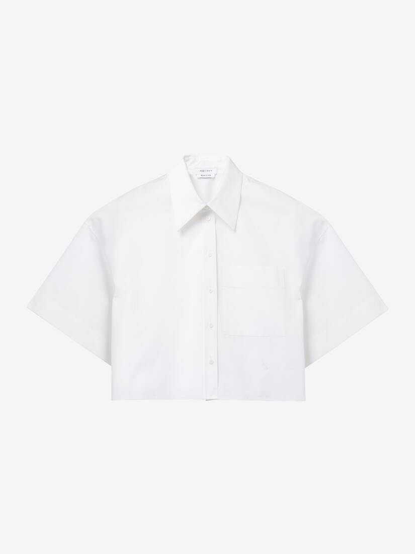Cropped Boxy Military Shirt - 1