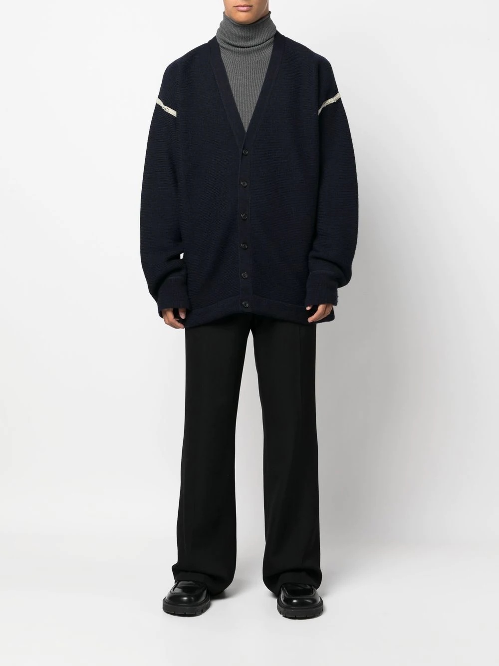elbow-patch detail cardigan - 2