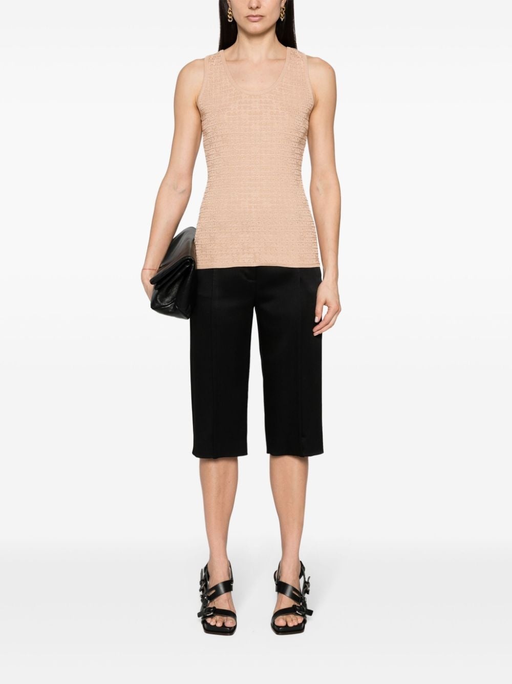 4G-jacquard sleeveless top - 2