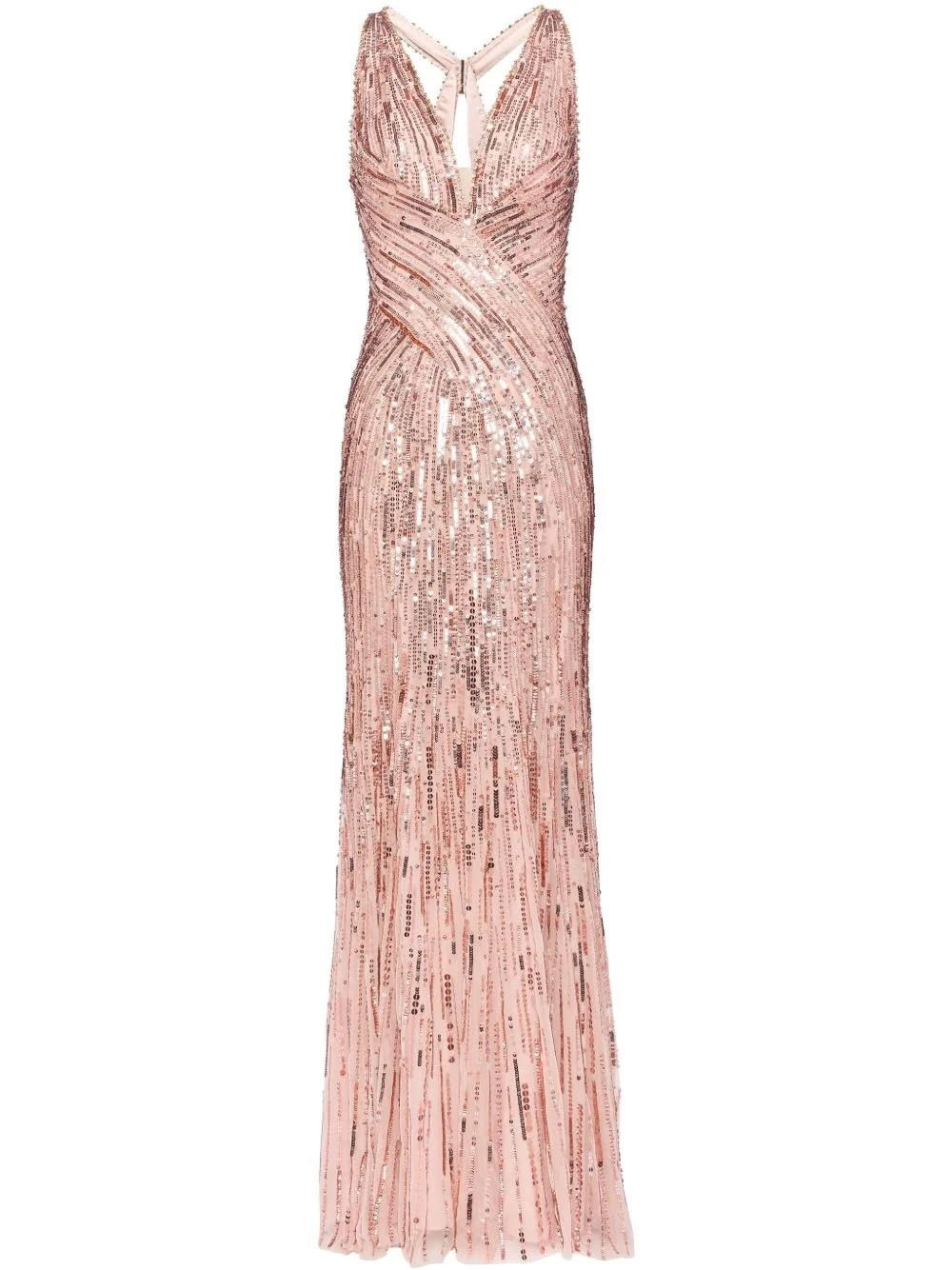 Luxor cutout embellished tulle gown Blush - 1