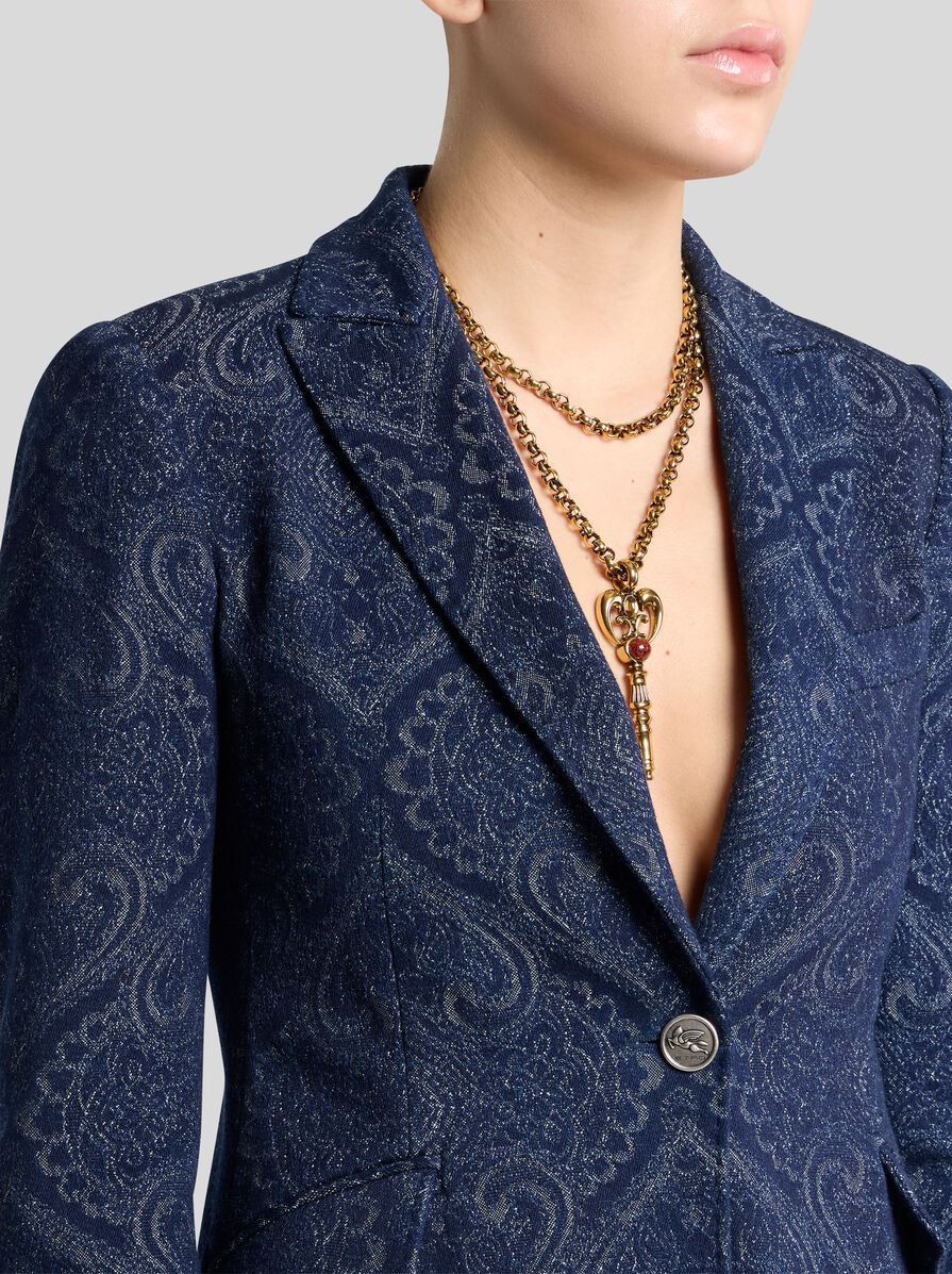 DENIM JACQUARD JACKET - 2
