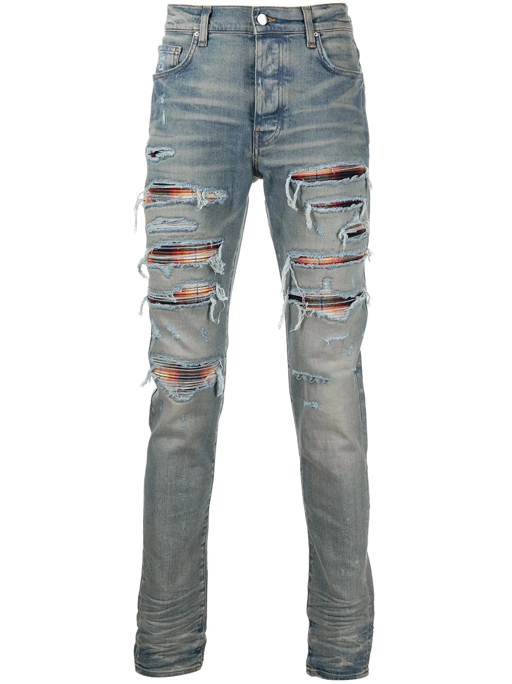 distressed skinny jeans - 1