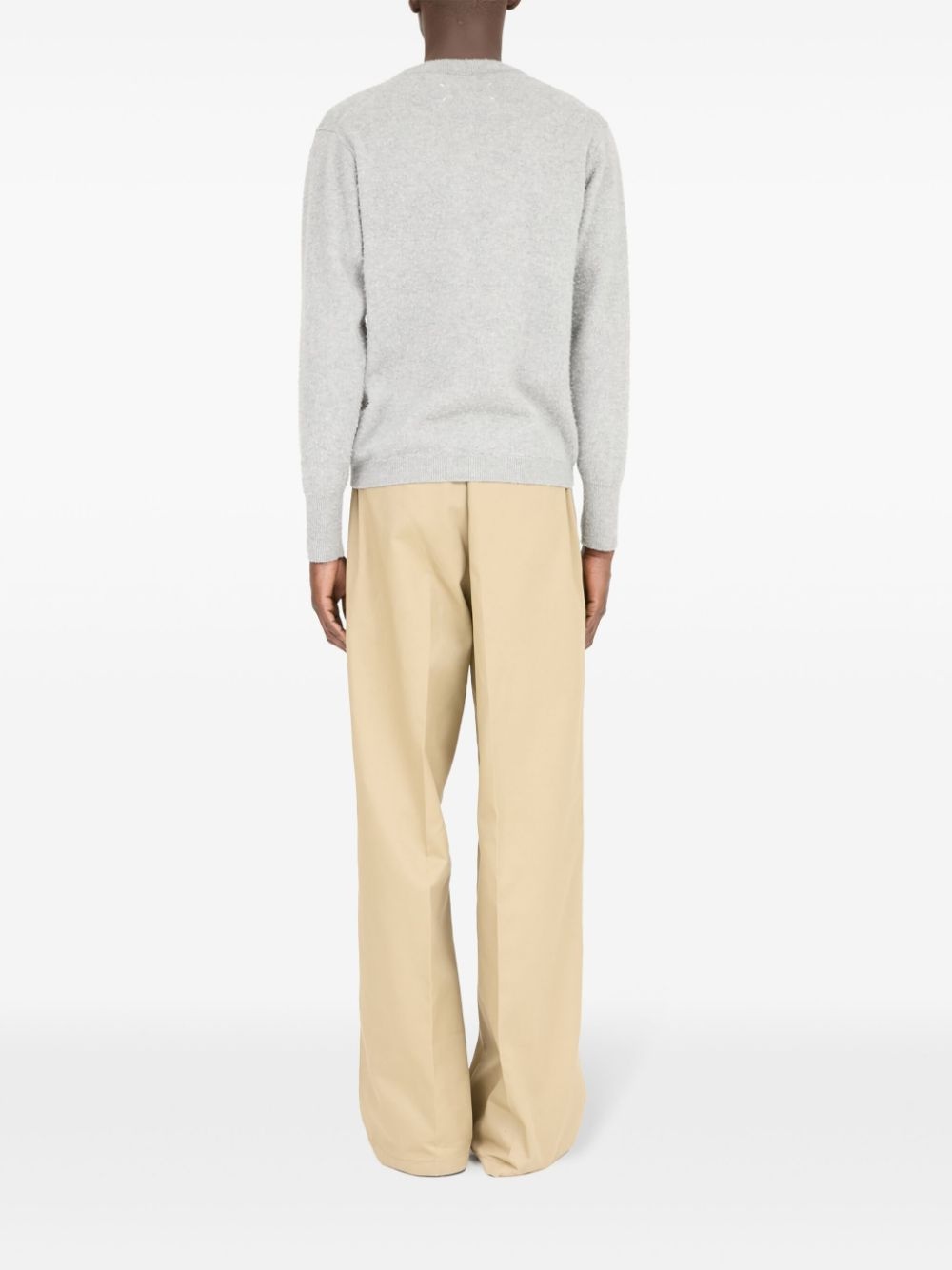 CREW-NECK CASHMERE-COTTON JUMPER - 4