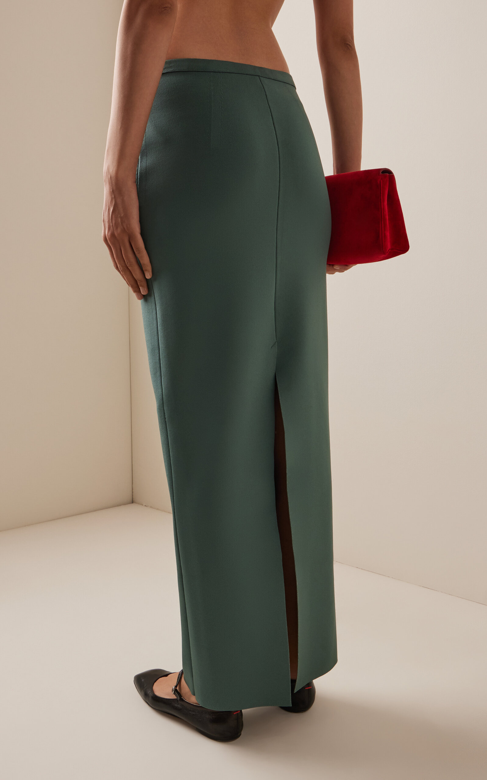 Lawton Knit Maxi Skirt green - 4