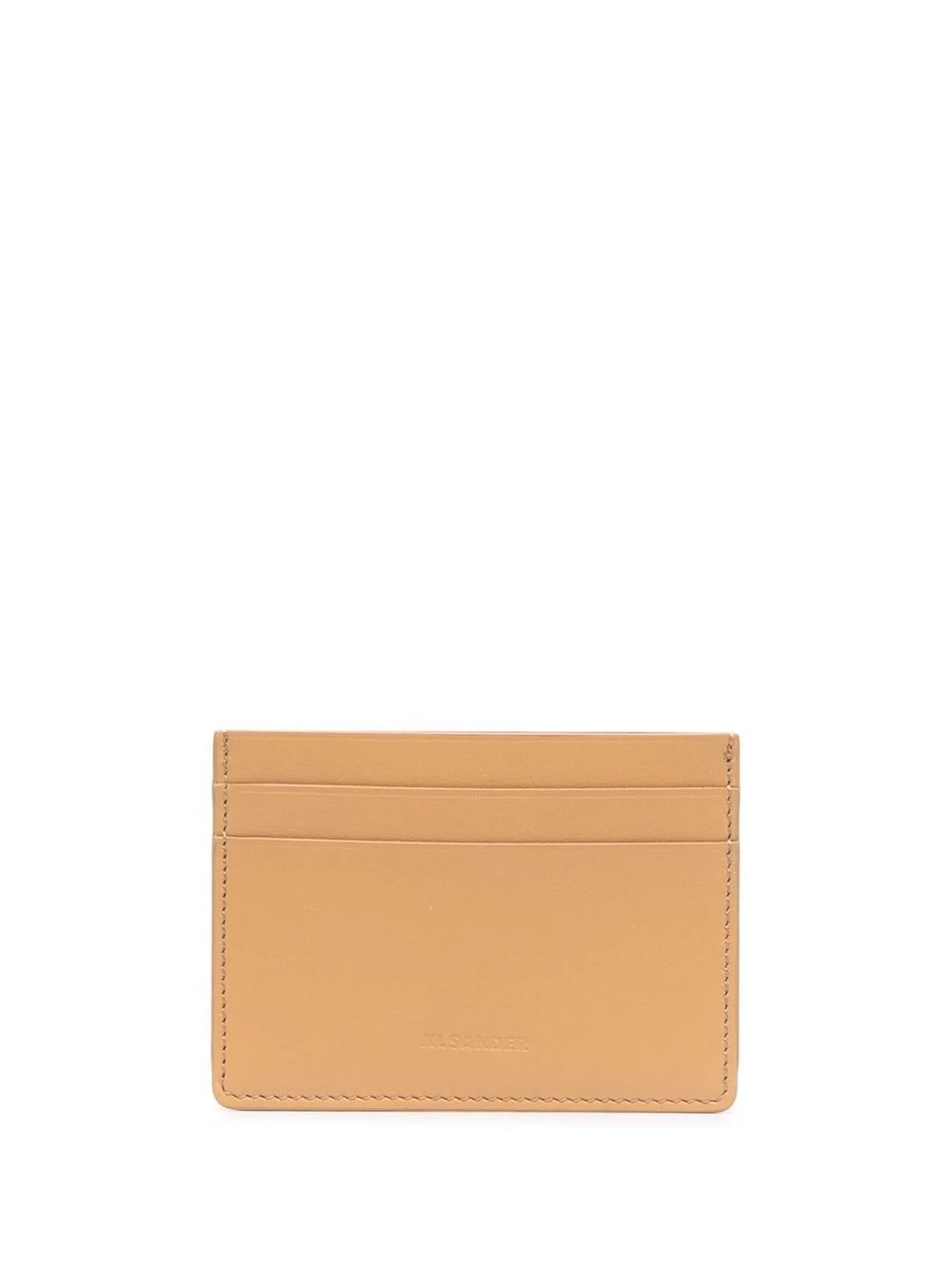 embossed-logo leather cardholder - 1