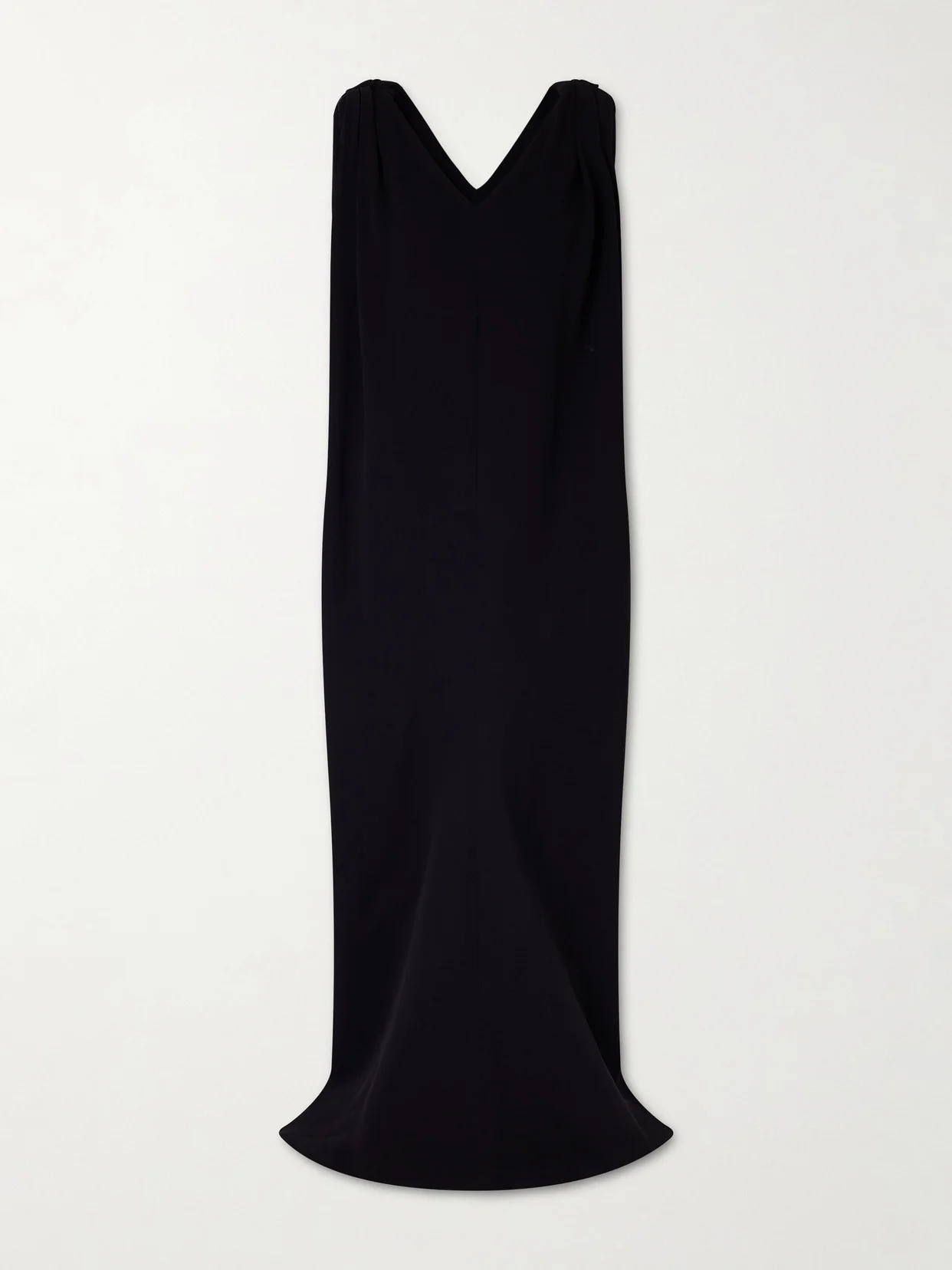 Draped Silk And Wool-blend Crepe Maxi Dress - 1