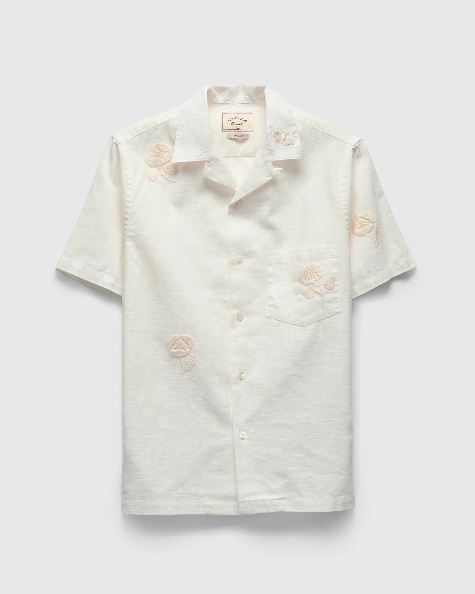 Embroidery Nature Ramie Shirt in Ecru - 1