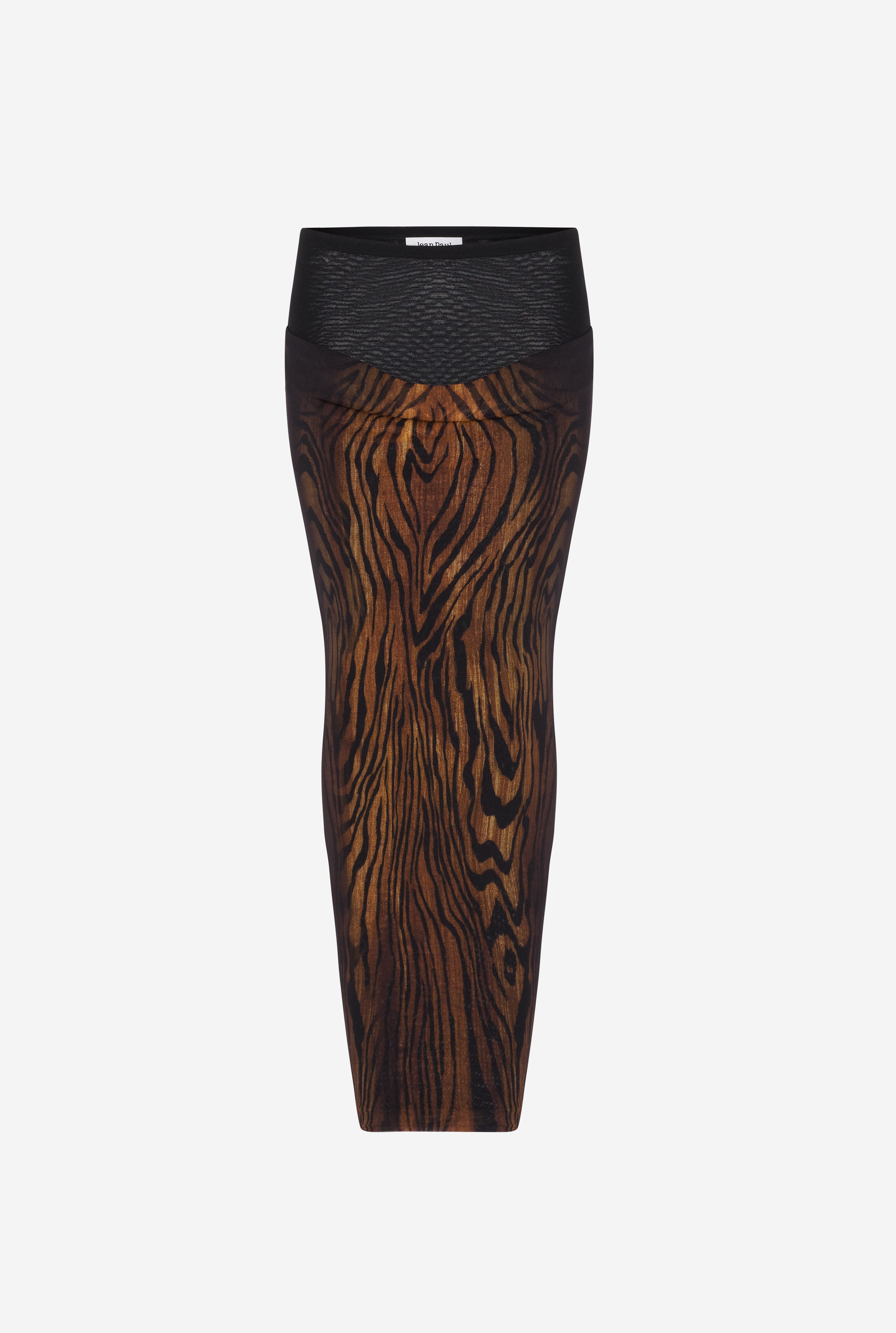 THE LONG DRAPED WOOD SKIRT - 5