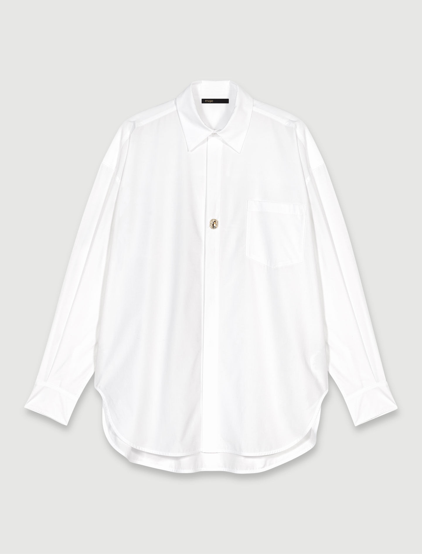 Oversized poplin shirt - 1