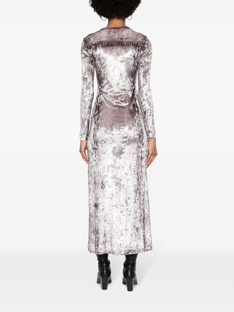 photograph-print V-neck dress 4