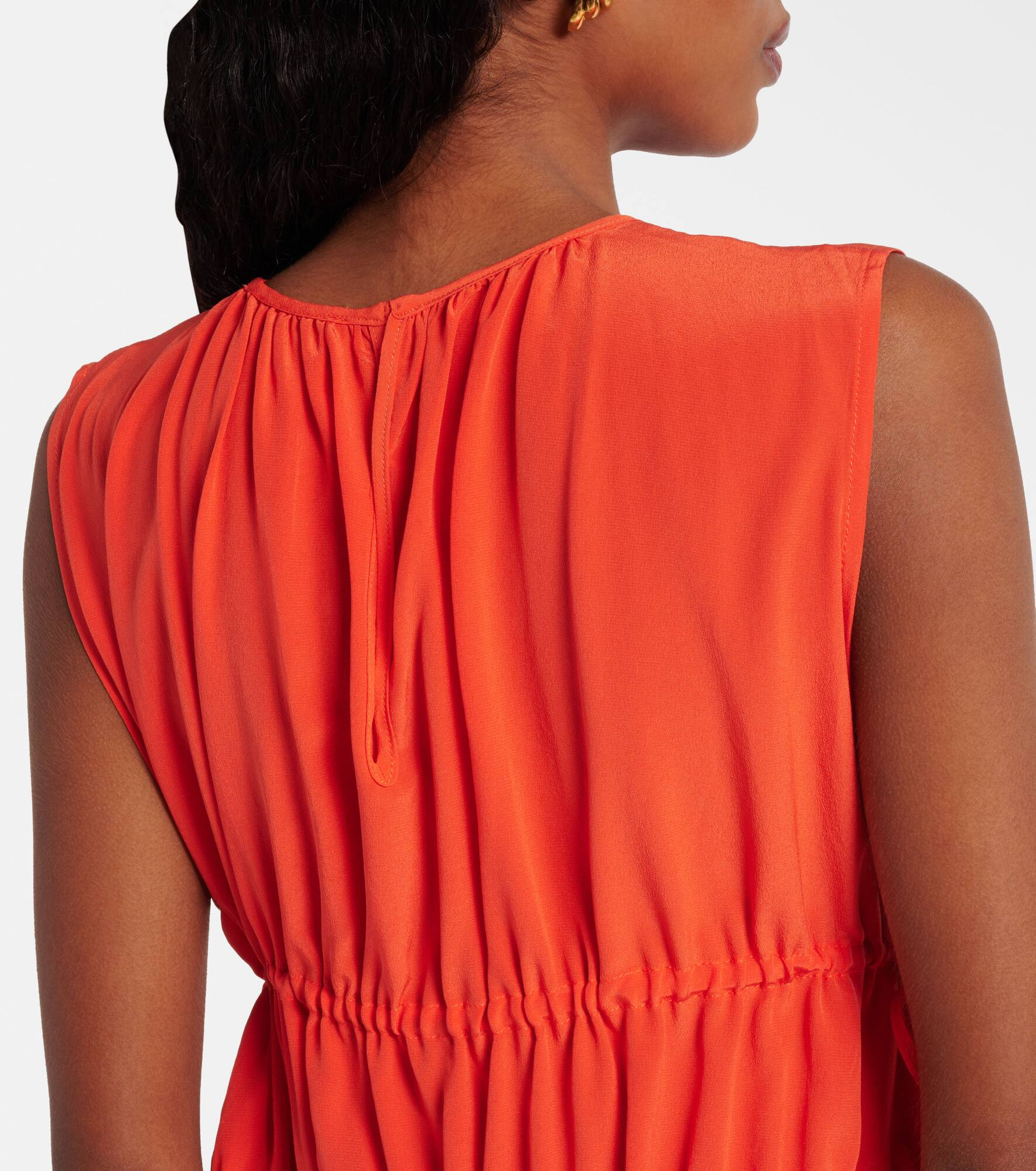 Como ruched silk crêpe minidress - 5