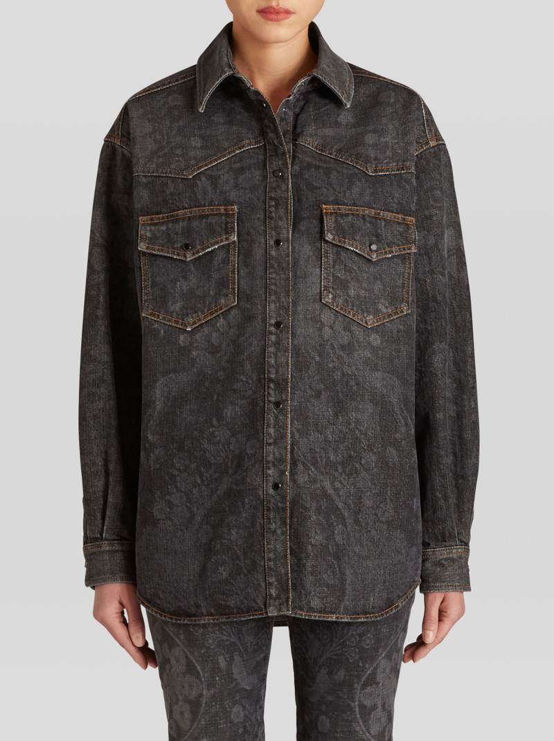 DENIM OVERSHIRT WITH ORNAMENTAL PATTERNS 2