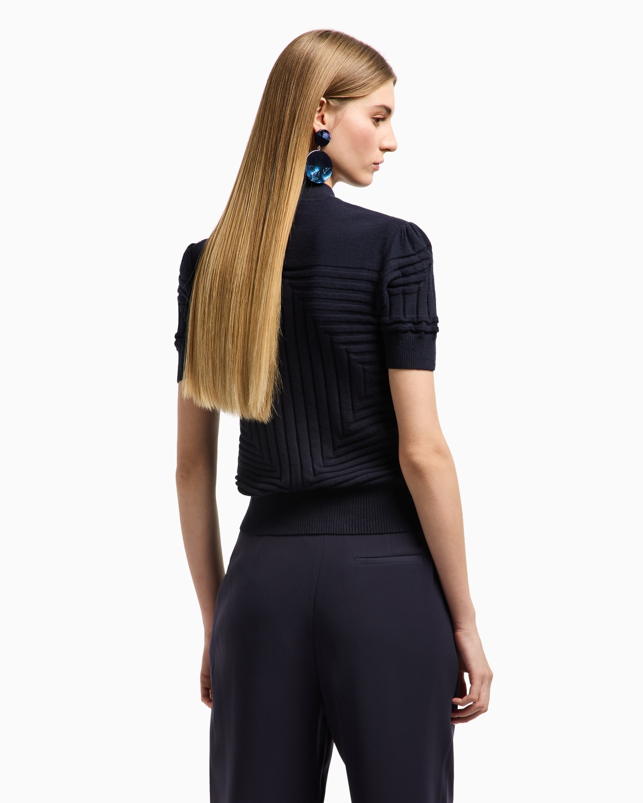 JUMPER WITH RIBBED AND PLAIN-AND-PURL KNIT - 3