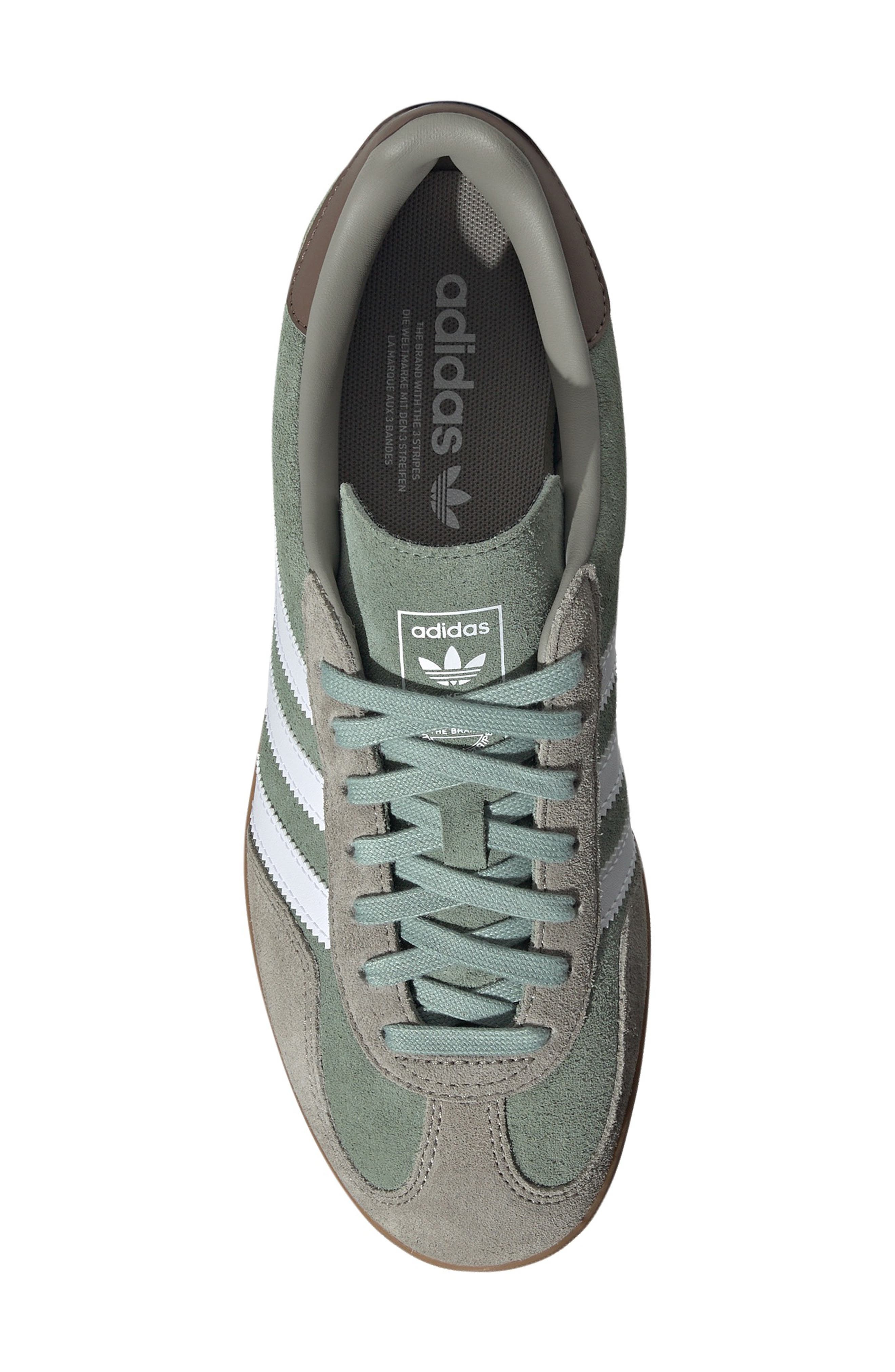 adidas Gazelle Sneaker in Silver/Green/White at Nordstrom - 4