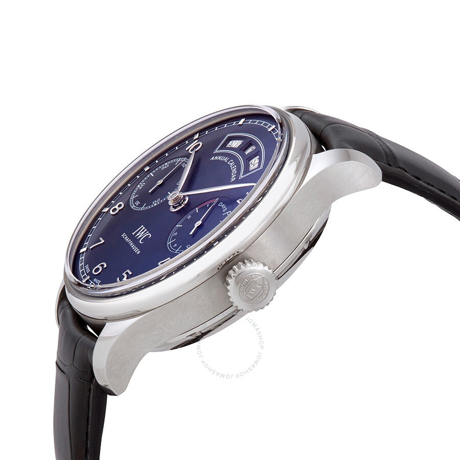 Pre-owned IWC Portugieser Annual Calendar Midnight Blue Dial Men's Watch IW503502 - 2