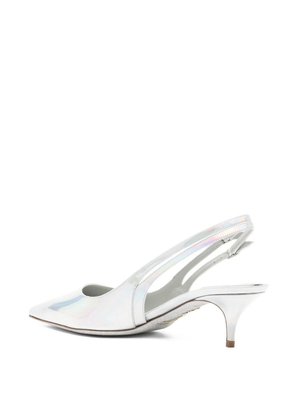 55mm iridescent slingback pumps - 3