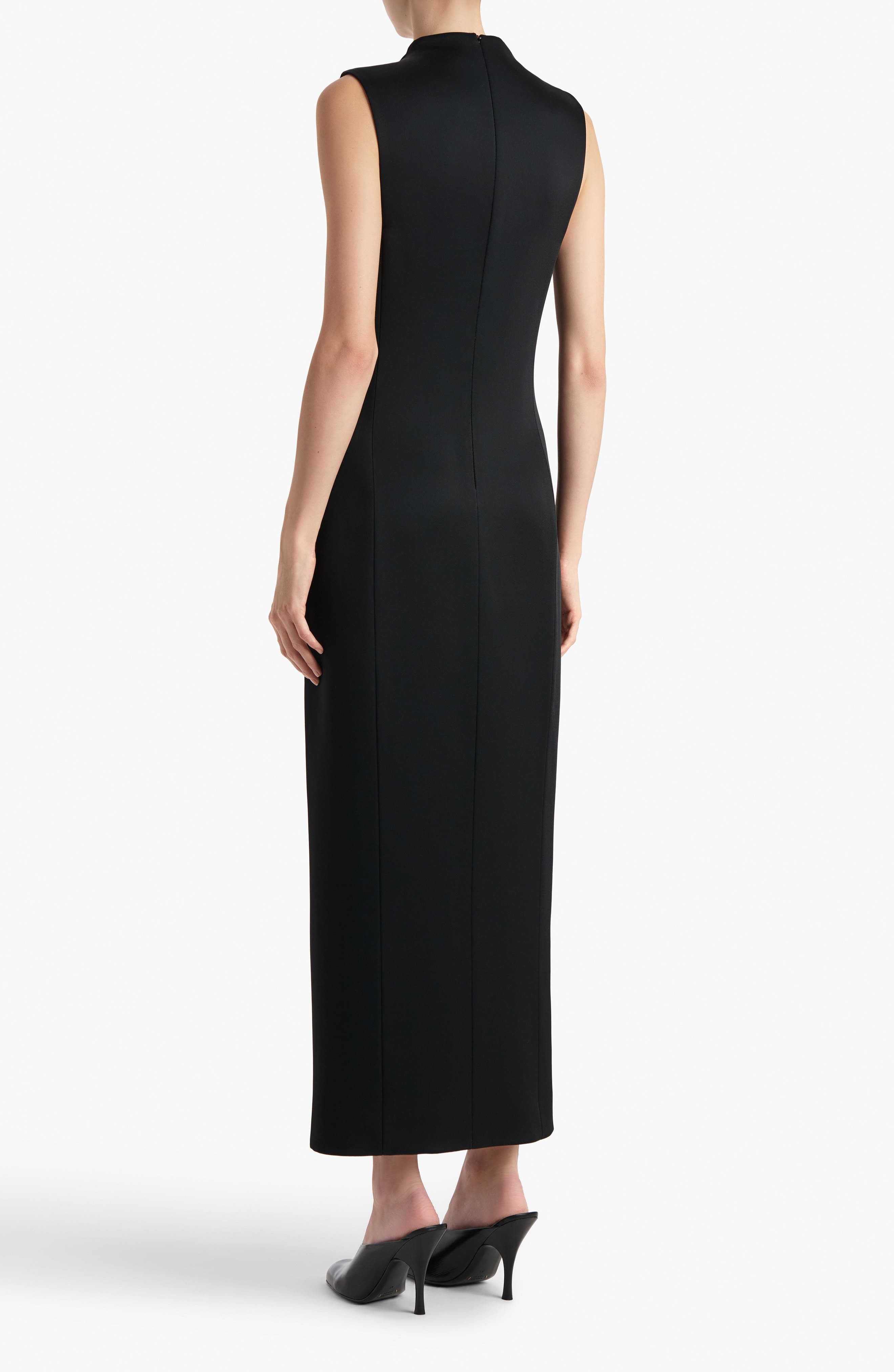 Khaite Lowen Crepe Midi Dress in Black at Nordstrom - 2