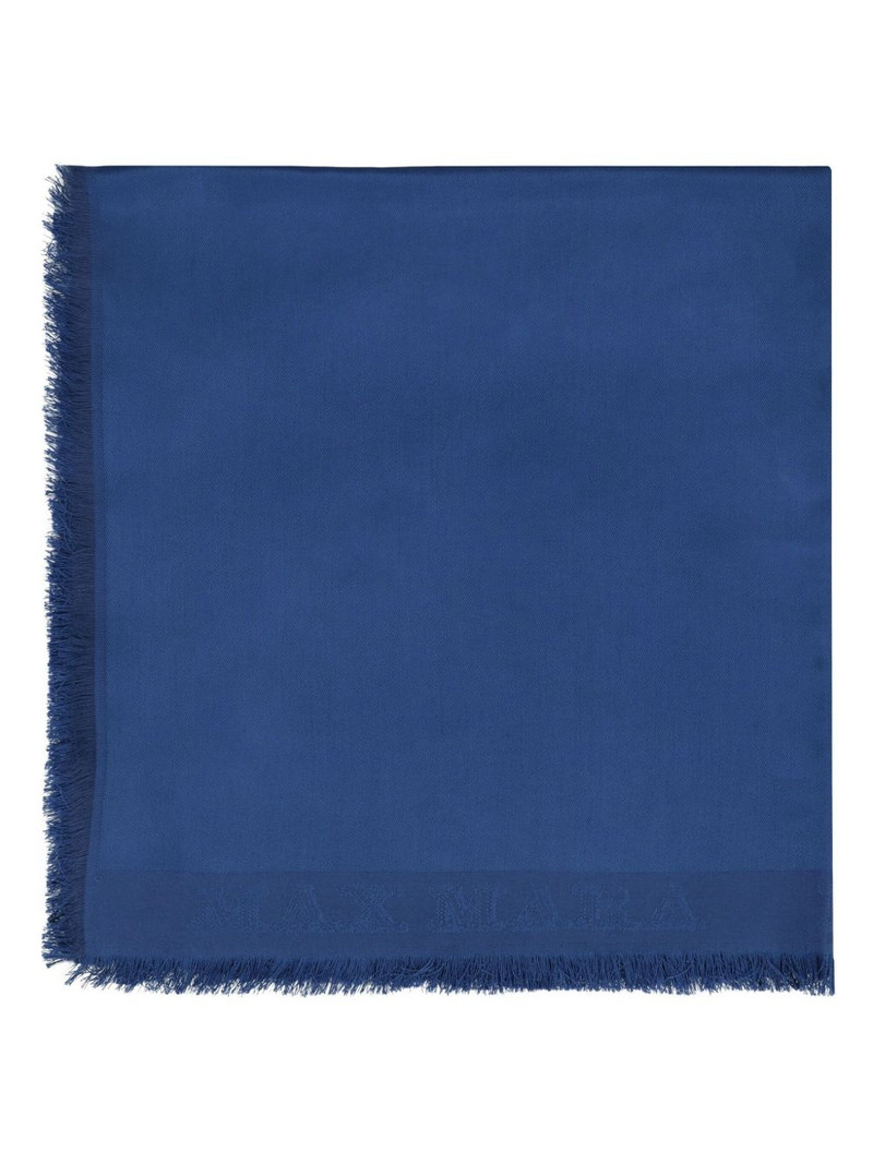Max Mara Wales frayed silk scarf outlook
