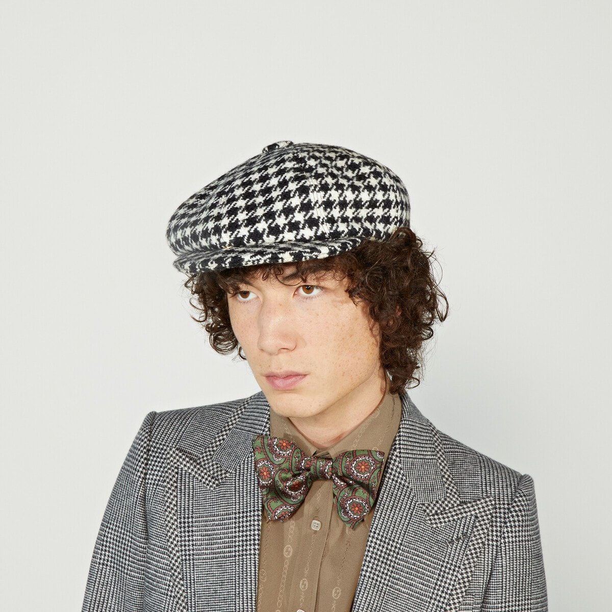 Gucci HA HA HA houndstooth hat - 4