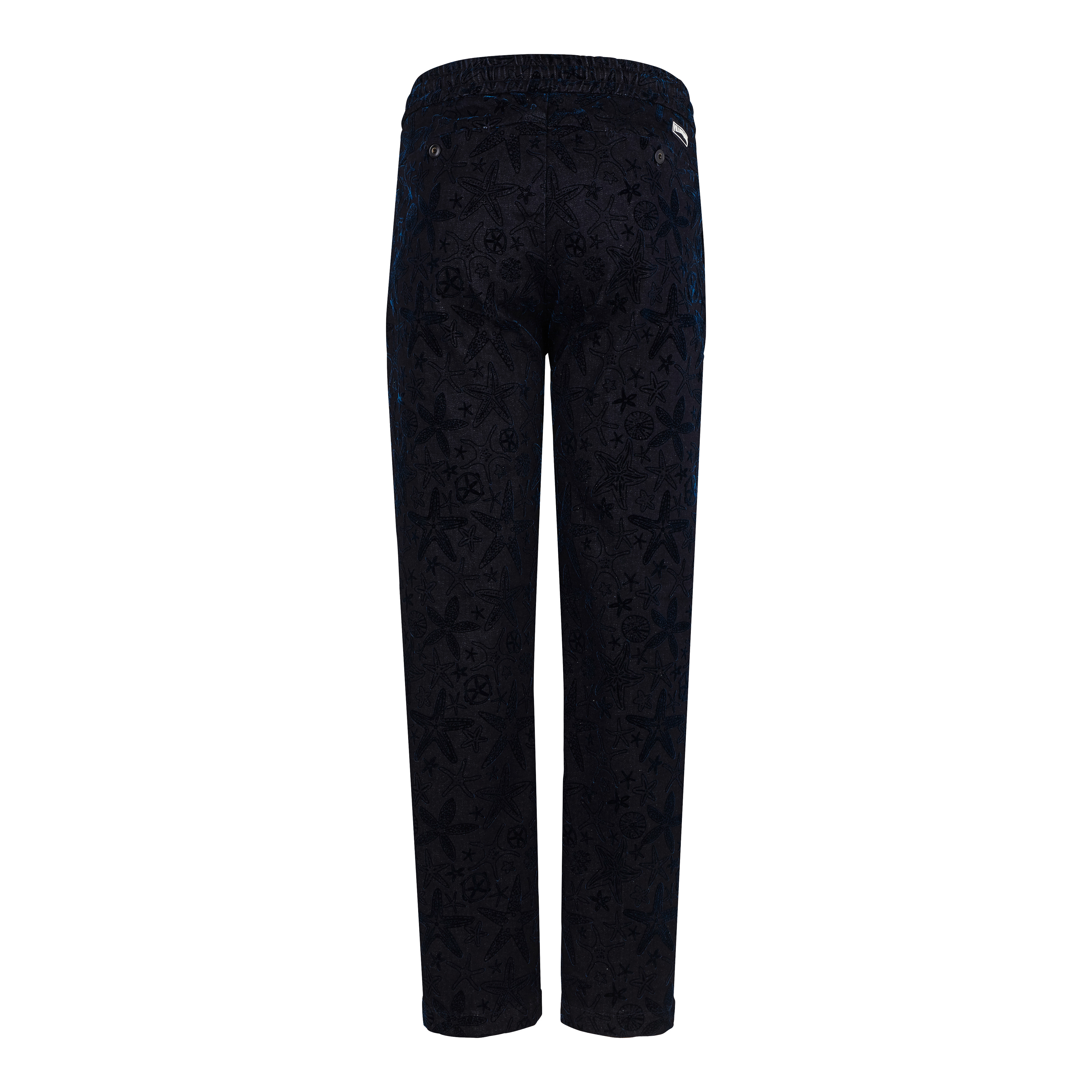 Men Denim Jogger Pants Flocked Starlettes - 2