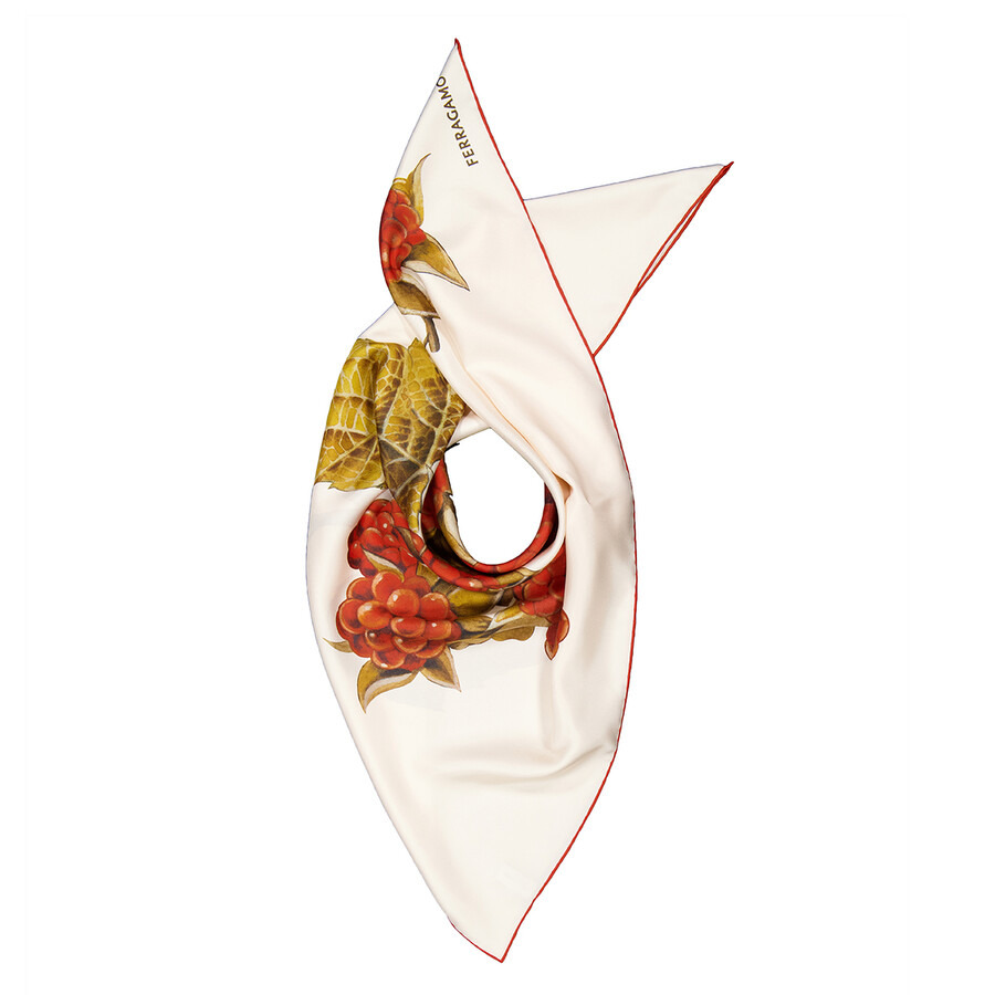 Ferragamo Blackberry Print Silk Scarf - 4