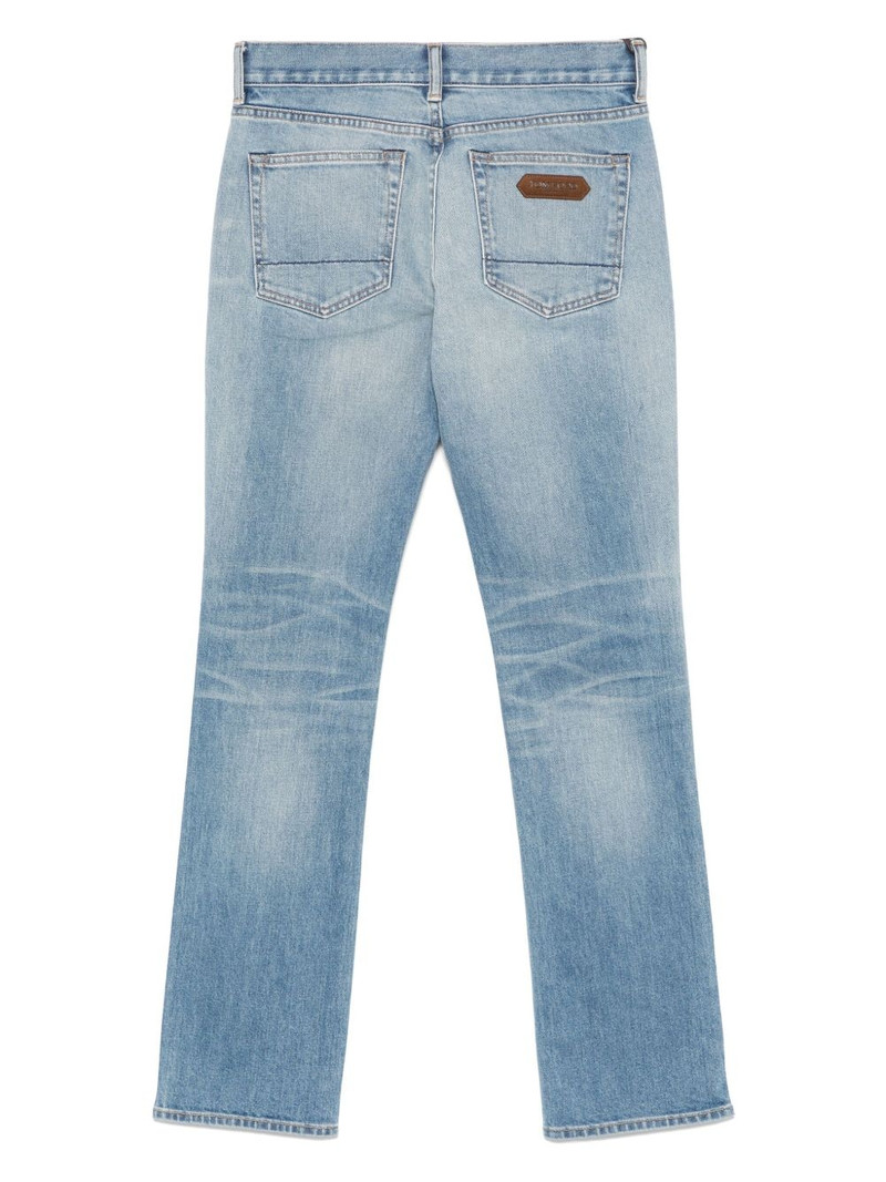 TOM FORD logo-patch tapered jeans outlook