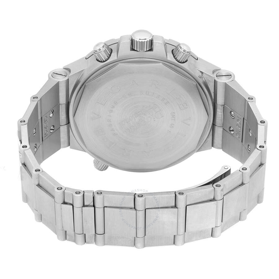 Pre-owned Bvlgari Bvlgari Diagono Professional Automatic Silver Dial Men's Watch GMT40S - 5