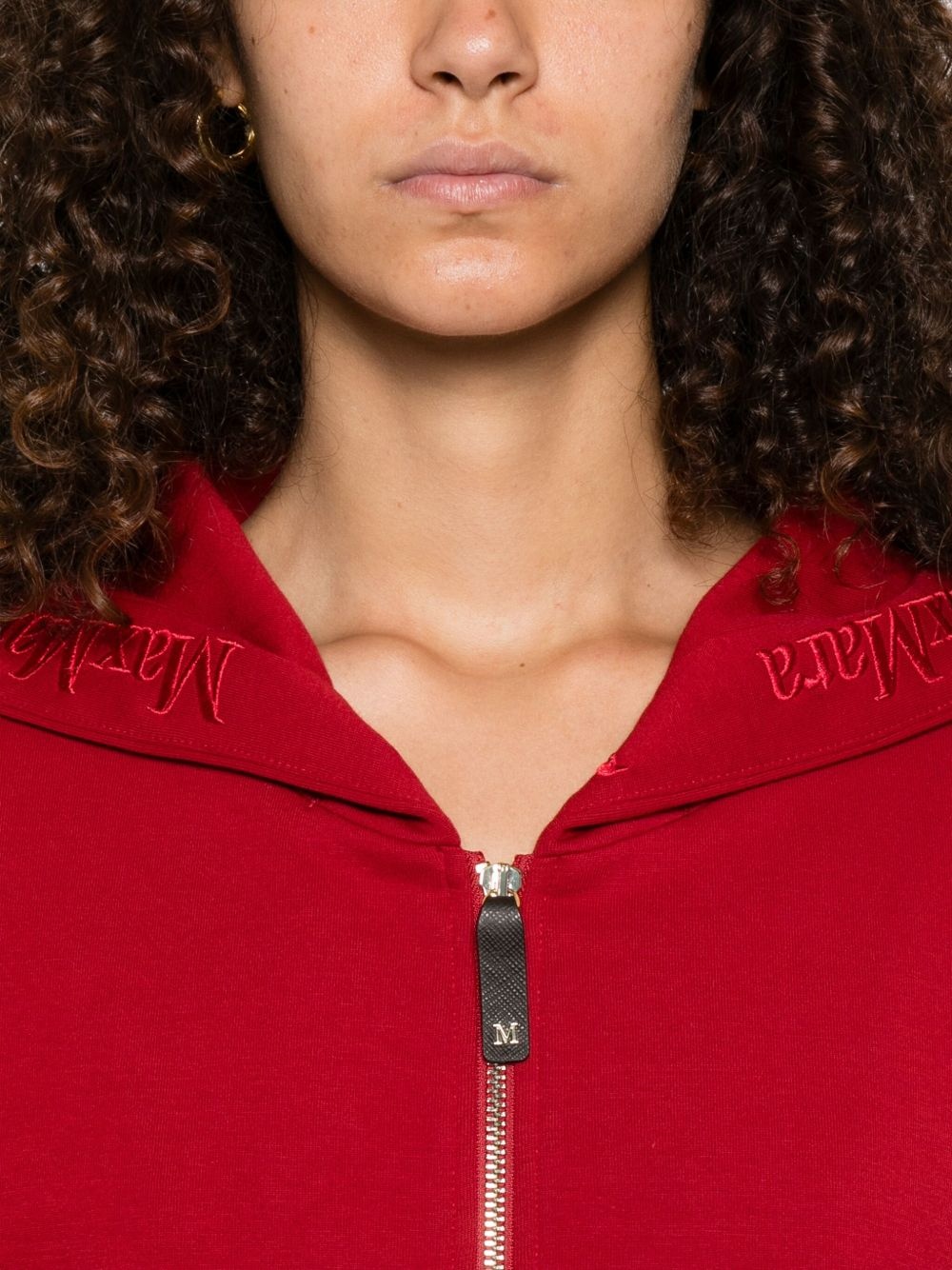 Siena embroidered zip-up hoodie - 5