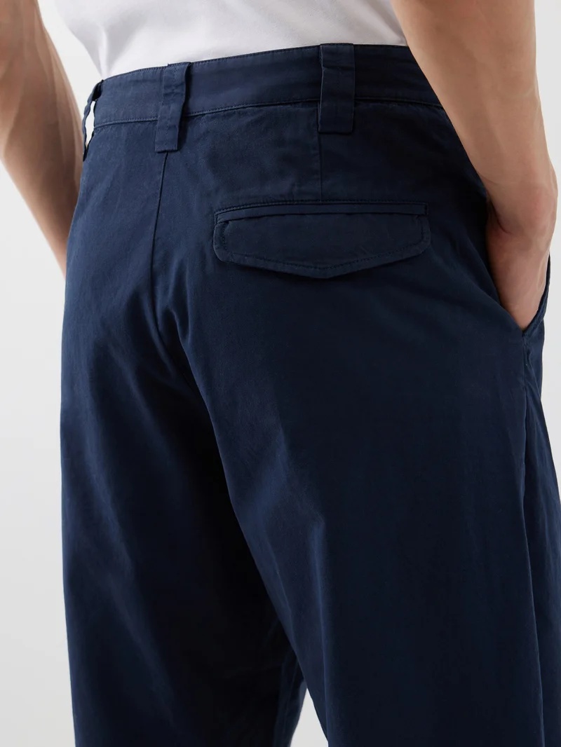 Renato pleated cotton-twill trousers - 4