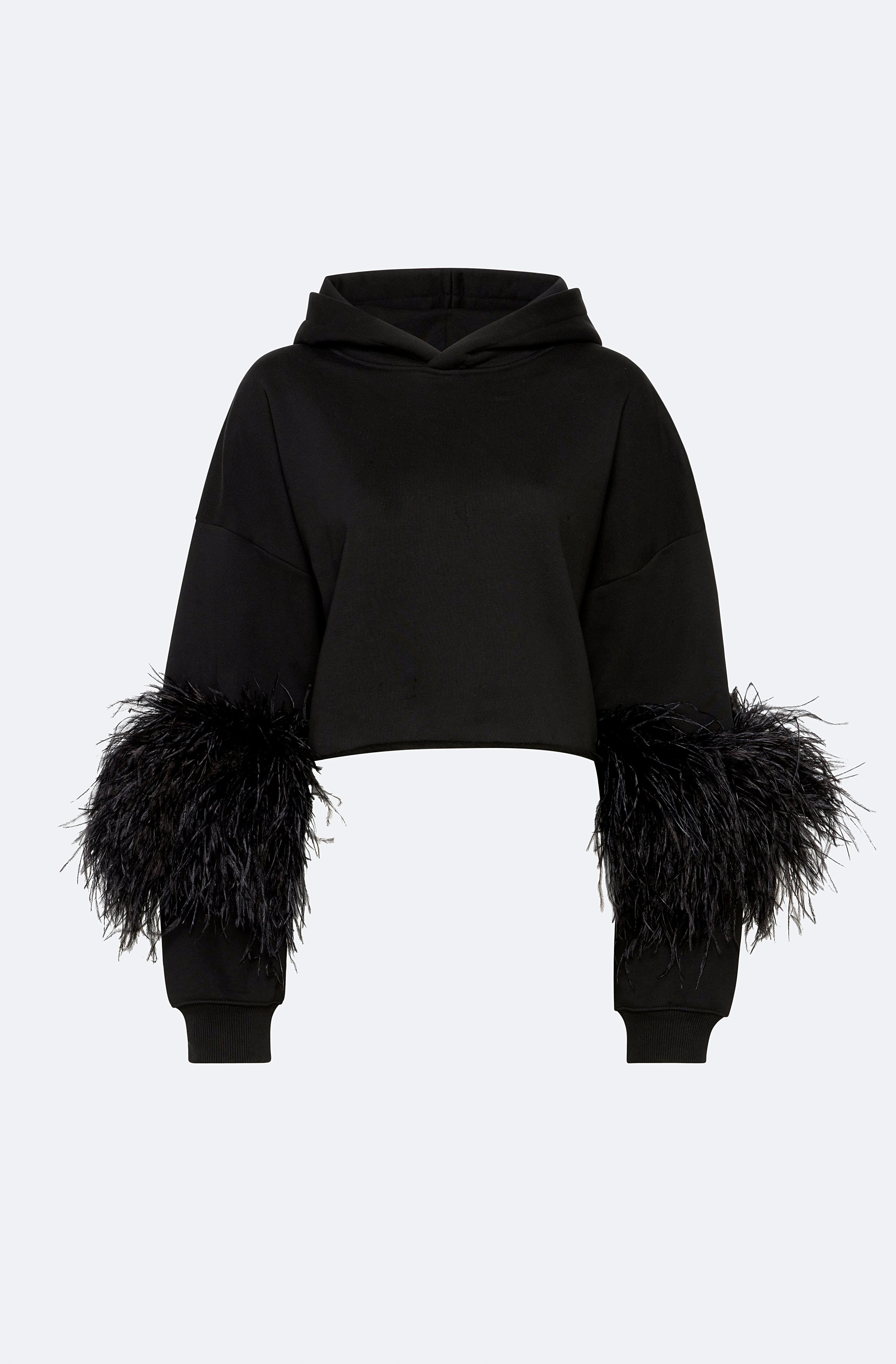 Cotton Sweatshirt With Feathers - 1