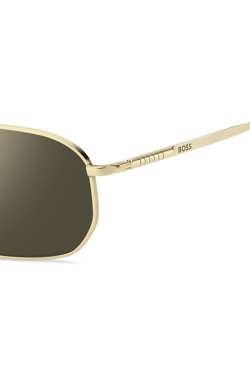 BOSS GOLD-TONE SUNGLASSES WITH TUBULAR TEMPLES outlook