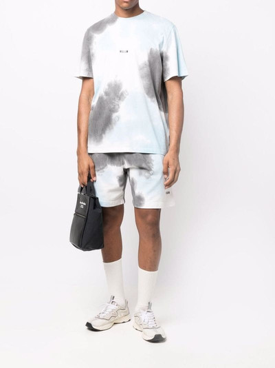 MSGM tie-dye print track shorts outlook