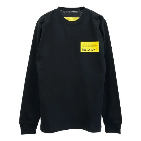 Nike ISPA Long-Sleeve T-Shirt 'Black Opti Yellow' CW7328-010 - 1