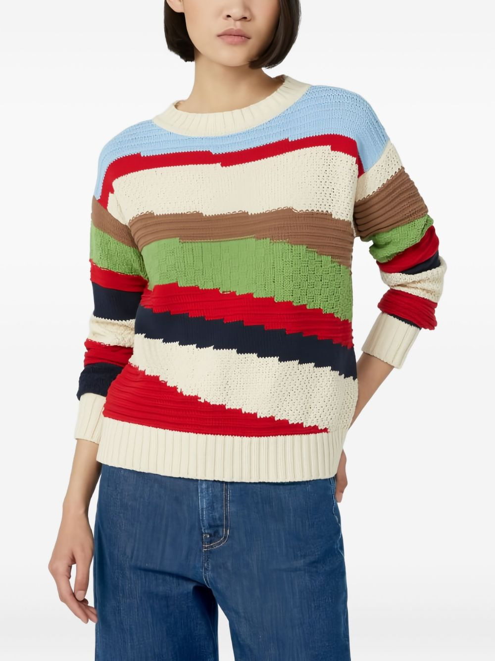Inlaid cotton sweater - 3