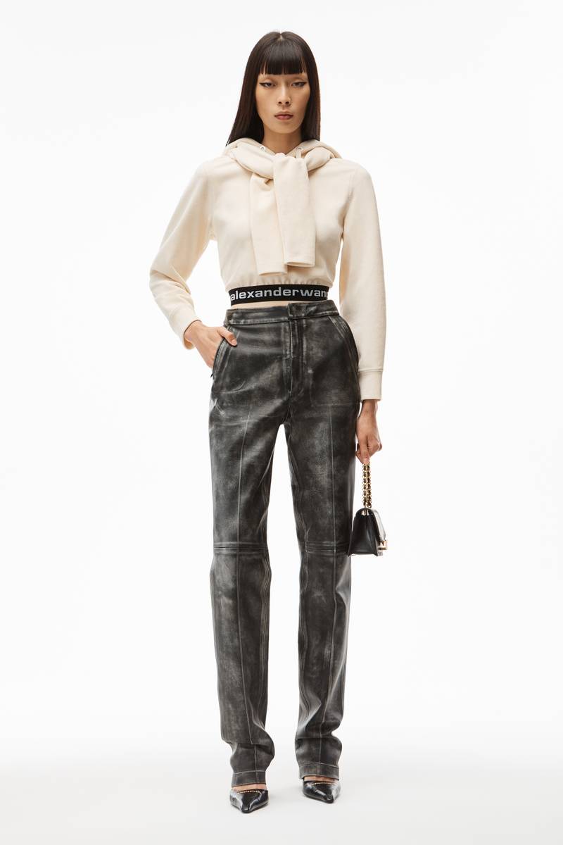 Alexander Wang LONG-SLEEVE HOODIE IN STRETCH CORDUROY outlook