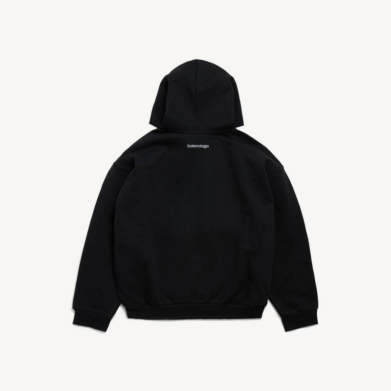 BALENCIAGA Men's Bodies Medium Fit Hoodie in Black outlook