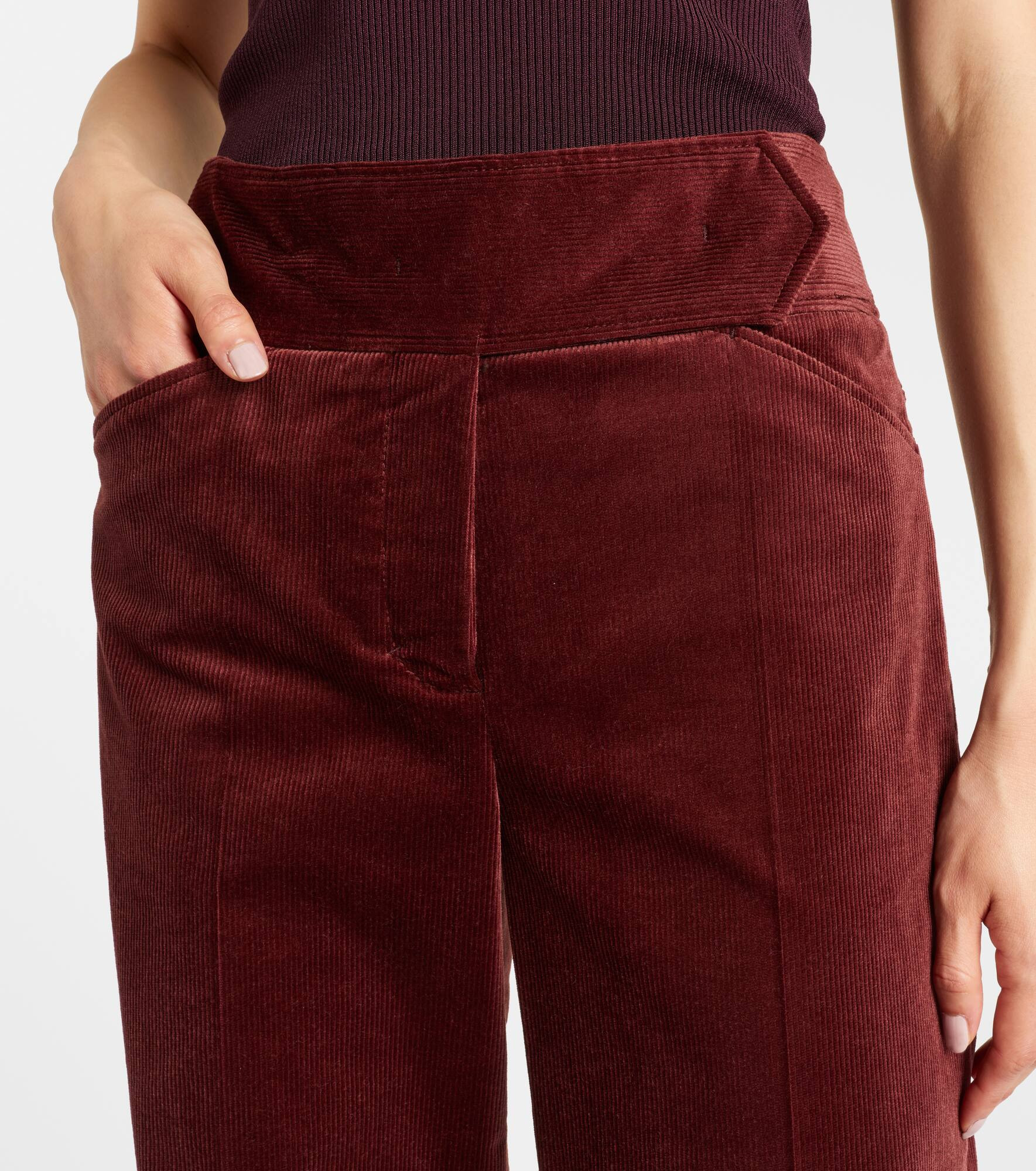 Twisted Structure corduroy flared pants - 4