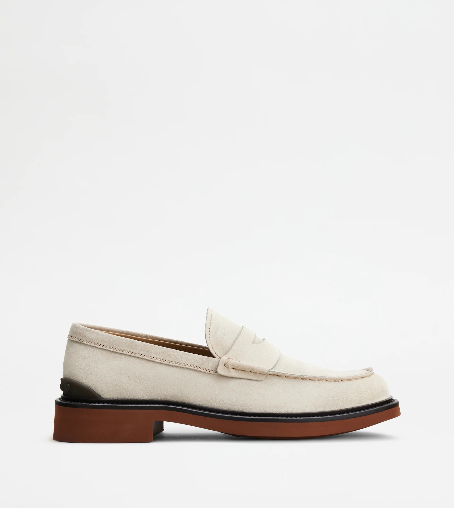 LOAFERS IN SUEDE - OFF WHITE - 1