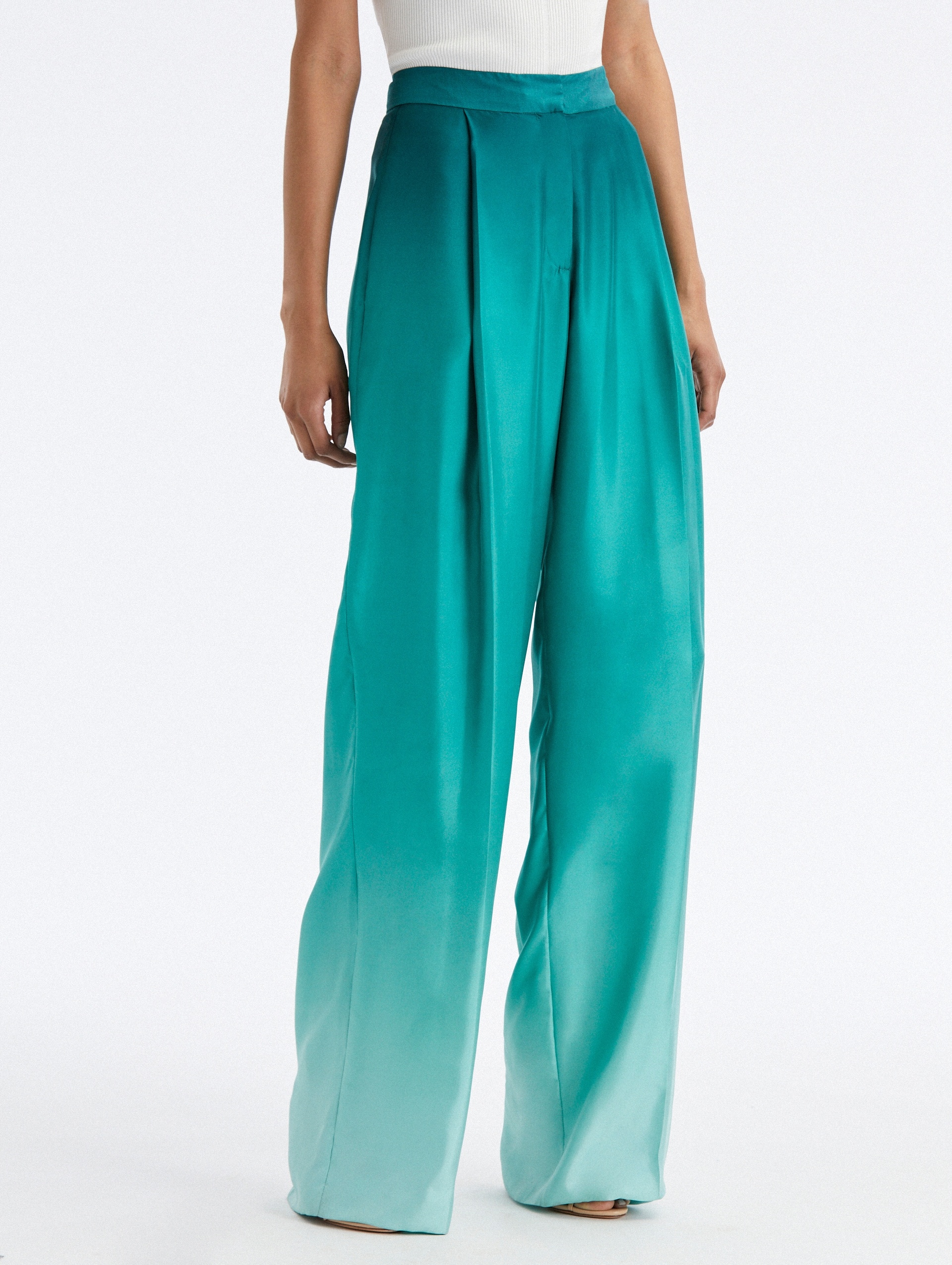 OMBRE SILK TWILL PANTS - 3