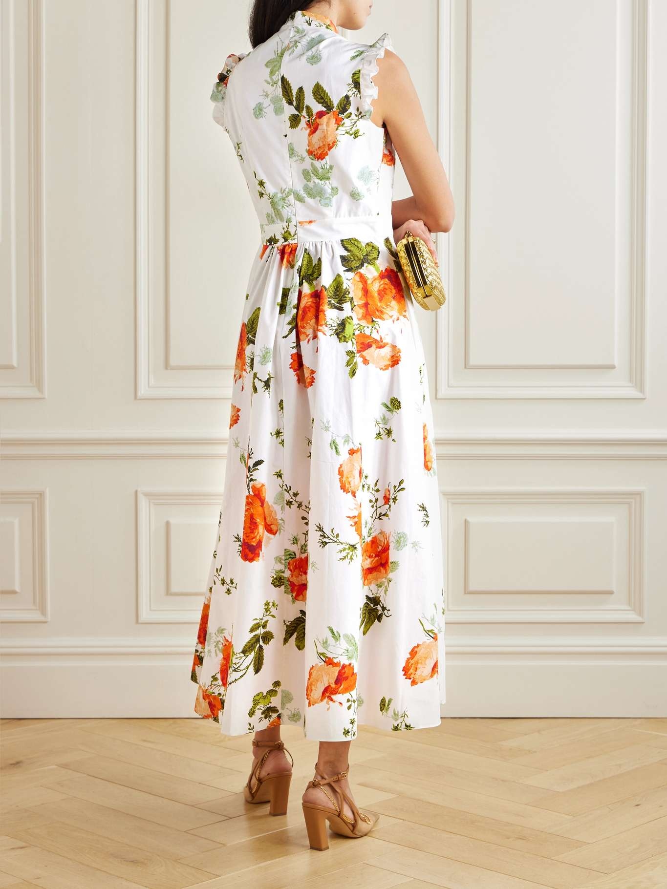 ■ERDEM(アーデム) Floral cotton poplin ミディドレス Erdem Floral cotton poplin midi dress Erdem