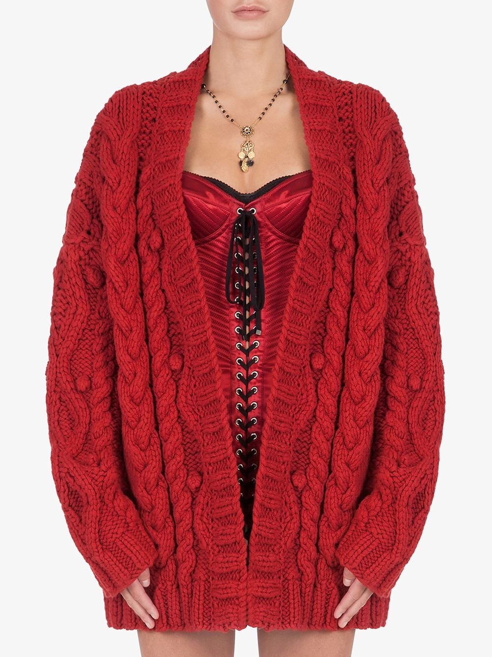 cable-knit cardigan - 3