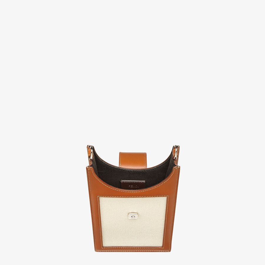 Beige canvas smartphone holder - 4