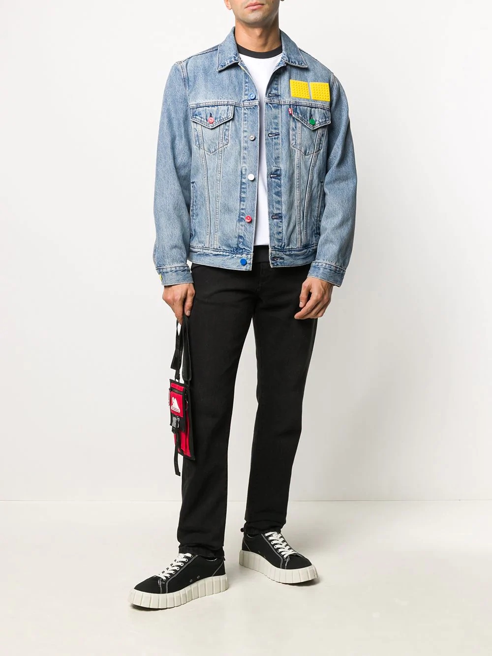 lego patches denim jacket - 2