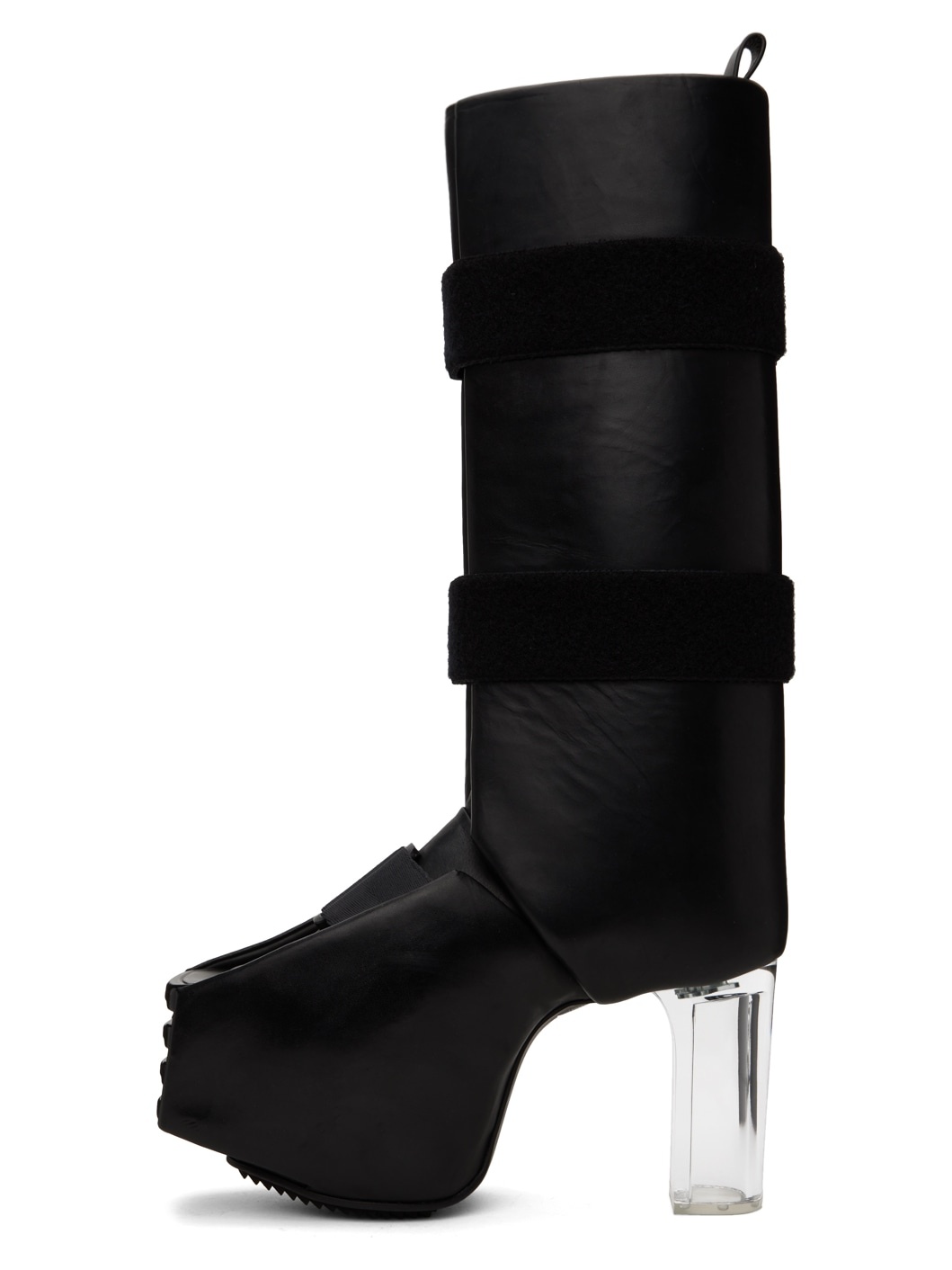 Black Splint Platform Boots - 3