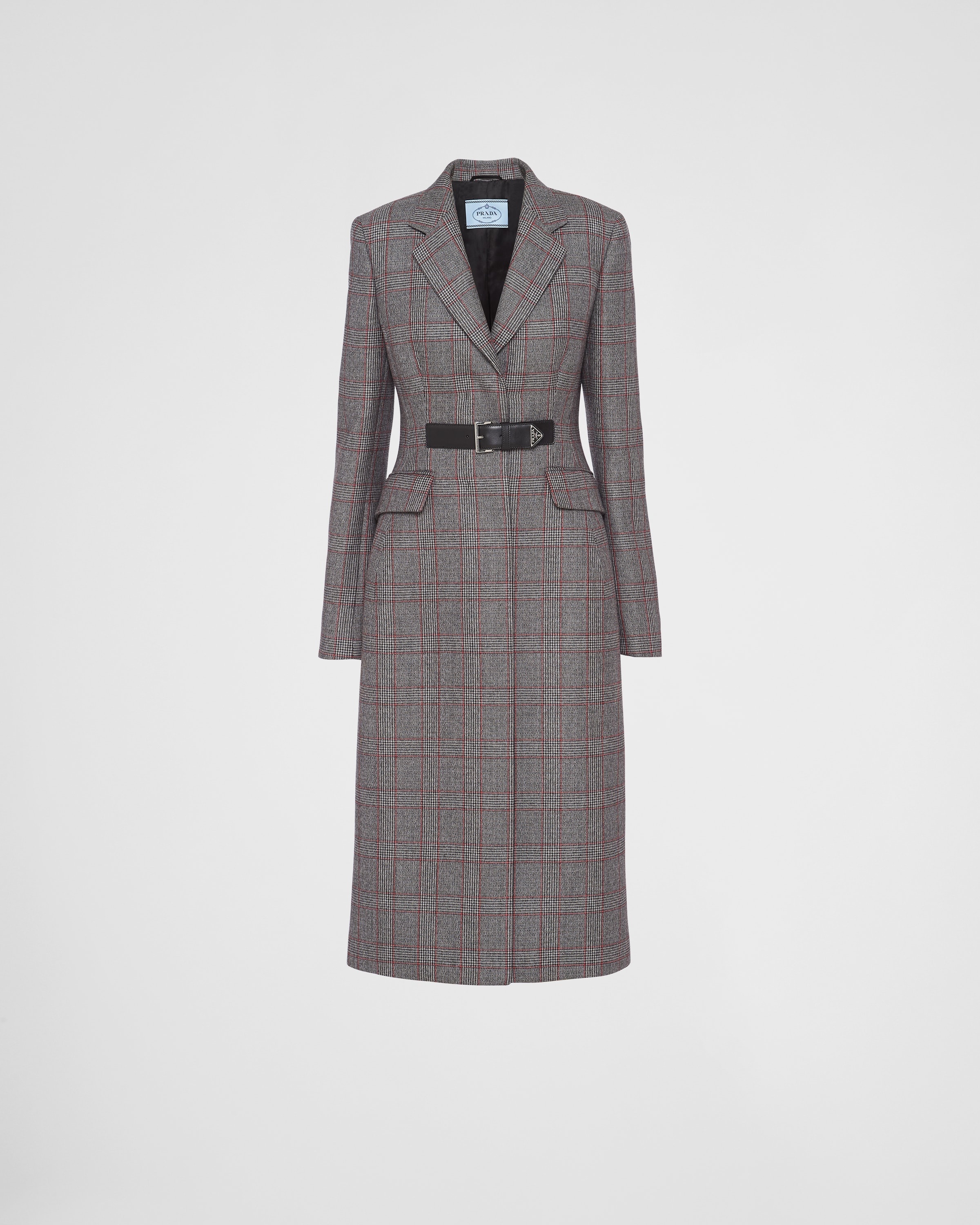 Single-breasted Prince of Wales mouliné coat - 1