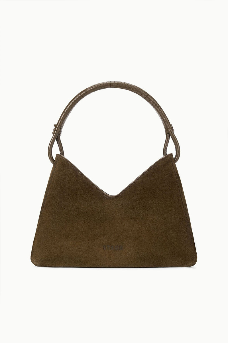 STAUD VALERIE SHOULDER BAG TRUFFLE SUEDE 3
