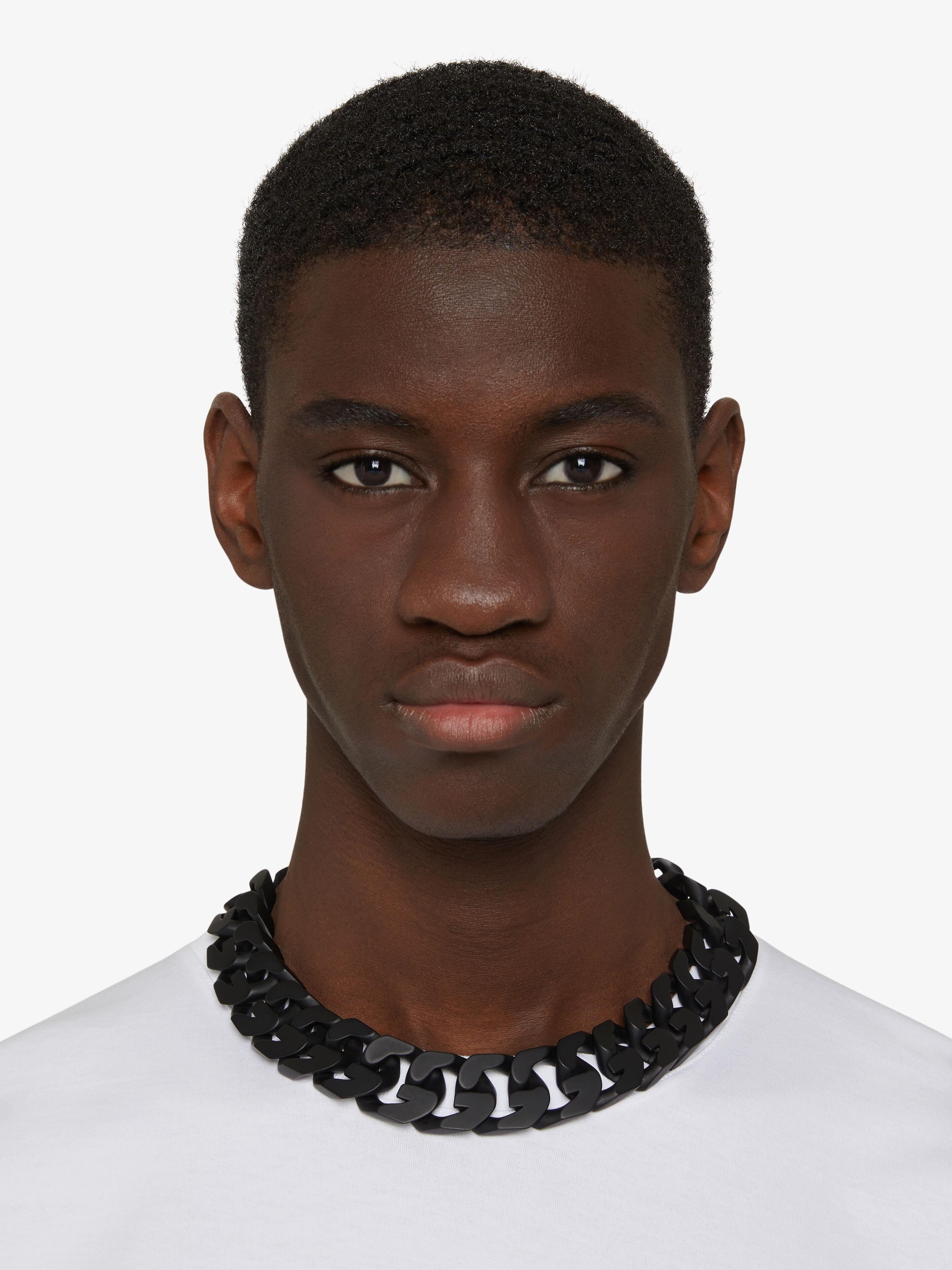 MEDIUM G CHAIN NECKLACE IN ENAMELED METAL - 4