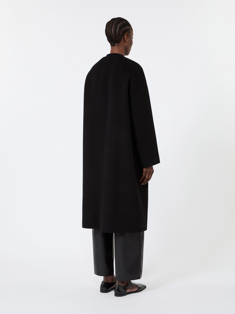 ELODIA Double wool broadcloth coat - BLACK 4